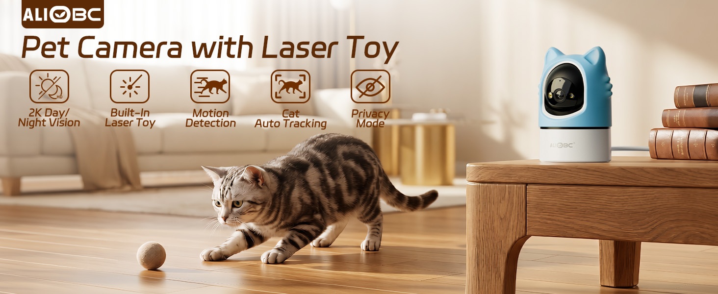 pet camera with laser toy
