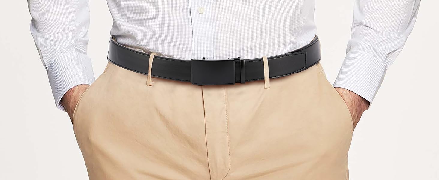 ratchet dress belt/slide ratchet belt/leather ratchet belt/brown ratchet belt/xhtang/dante/zip belt