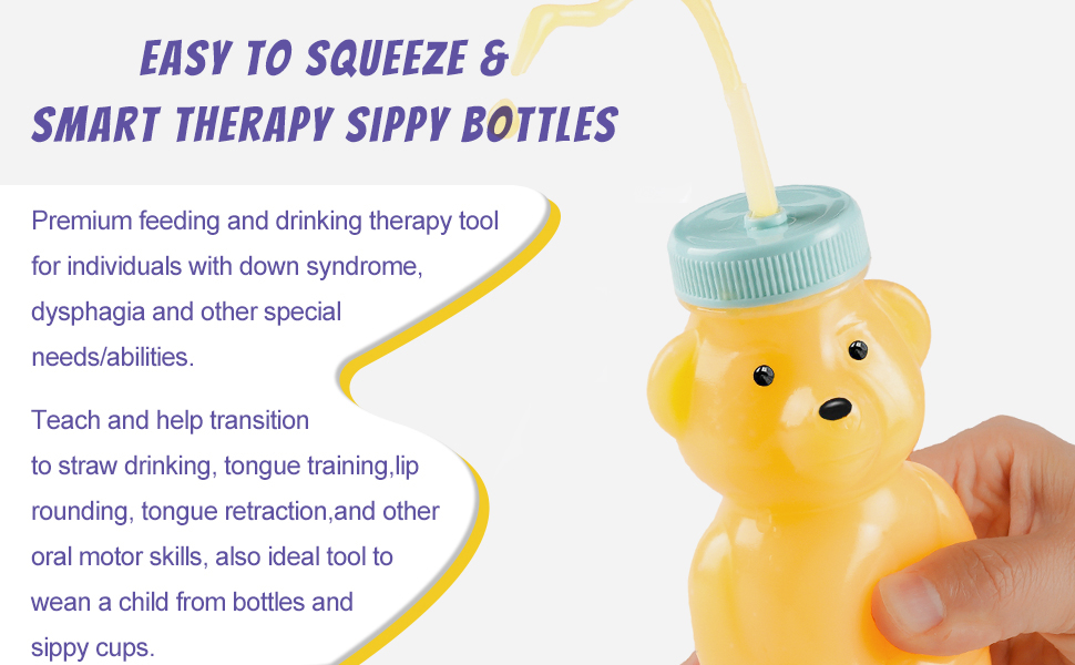 Honey Bear Straw Cups