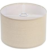 PATIKIL Drum Lamp Shades, 12"x12"x8" Linen Lamp Shade Easy Assembly Lampshade for Table Lamps Flo...