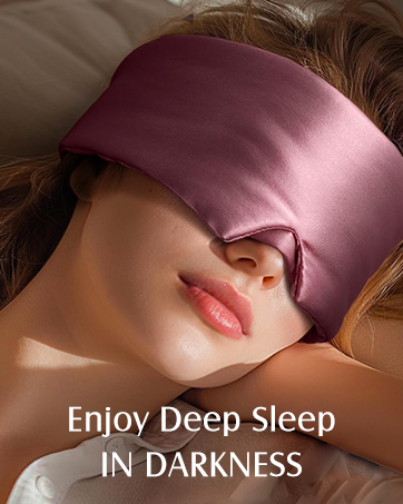 Silk Sleep Mask for Side Sleeper Total Blackout, 100% 22 Momme Mulberry Silk