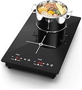 VBGK Double Induction Cooktop, 2300W 110V Portable Induction Cooktop with LED Touch Screen 9 Leve...