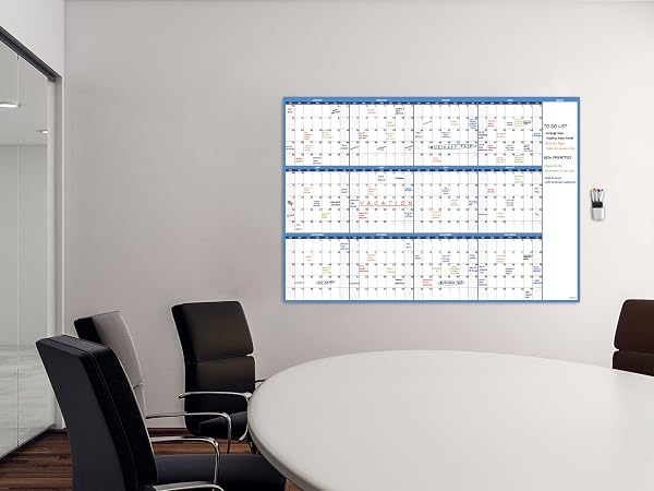 JJPRO dry erase undated yearly calendar