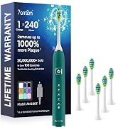 7AM2M Sonic Electric Toothbrush for Adults&Kids, Type-C Charging Run for 120 Days, with 6 Brush H...