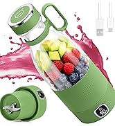 MIAOKE Portable Blender, 6 Blades Juicer Cup for Juice Shakes and Smoothies 350ml Mini Blender wi...