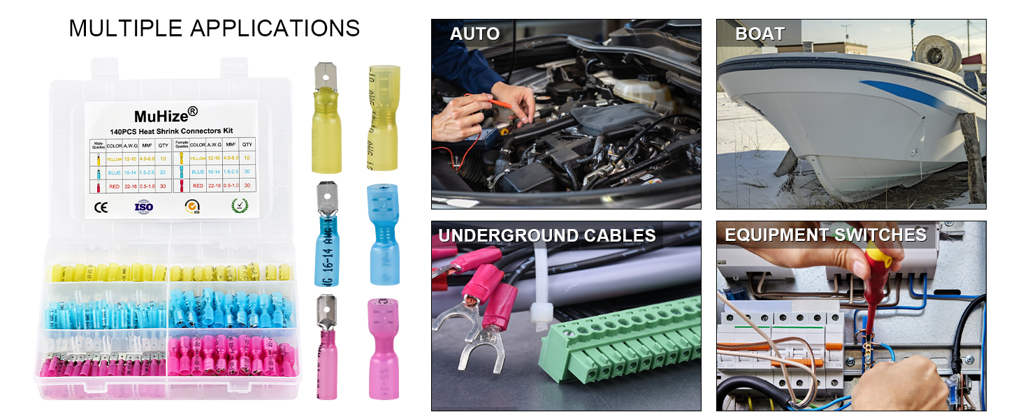 Heat Shrink Spade Connectors Kit
