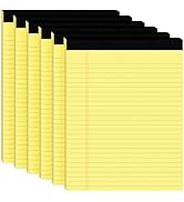 6pcs Legal Pads 8.5 x 11,Notepads 8.5 x 11 Inch, 30 Sheets/Pack, Yellow Note Pads Clear Print Wri...