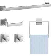 VEVOR Brushed Nickel Bathroom Hardware Set, 5 Pieces Bathroom Accessories Set, Stainless Steel 24...