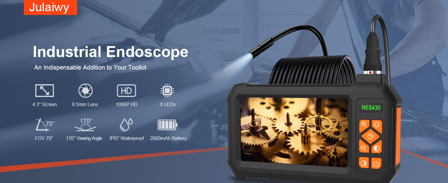 Borescope Endoscope Camera with Light IP67 Waterproof 1080P HD Inspection Camera Snake Camera