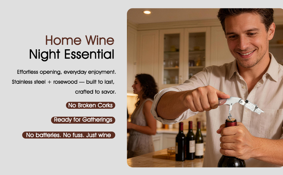 stainless steel wine bottle opener effortless