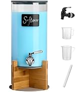 Spreccio Glass Laundry Detergent Dispenser with Holder,1.1 Gallon Laundry Liquid Dispensers with ...