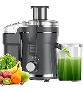 Juicer Machine, 500W Centrifugal Juicer Extractor with 3 Speed & Wide Mouth 3” Feed Chute for Fru...