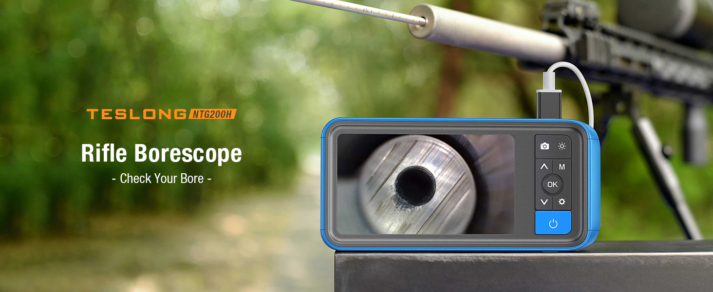Teslong NTG200H Rifle Borescope Barrel Bore Scope Gun Bore Camera with Light