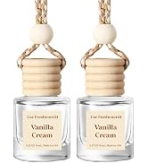 Car Air Freshener Hanging 2 Pack Vanilla Cream Air Freshener Diffuser for Cars, 45+ days Long-Las...