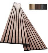 2-Pack Acoustic Wood Wall Panels - Wood Slat Wall Panels for Interior Wall Decor - Soundproof Woo...