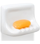 OTHIX Shower Soap Holder & Ceramic Soap Dish for Shower Wall Fits 4x4 Inch Tile Walls, Heavy-Duty...