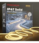 Shine Decor Outdoor Neon Rope Light IP67 Waterproof, ETL Listed Plug&Play 120V Driverless Flexibl...