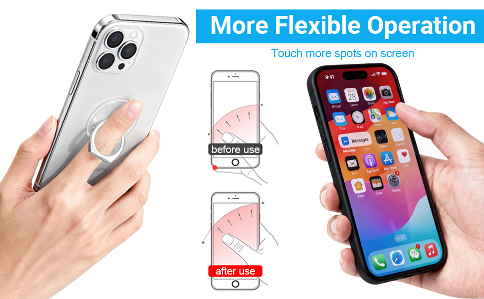 clear phone ring holder