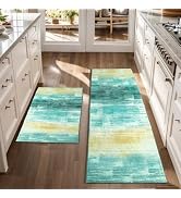 Yancorp Kitchen Rugs and Mats Sets, 2 Pieces Narrow Kitchen Runner Rug Non Slip Washable Kitchen ...