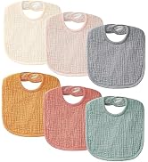 POIKSHARK Muslin Baby Bibs for Unisex Boys Girls, Soft Cotton Baby Drool Bibs, Drooling and Teeth...
