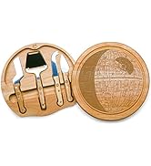 PICNIC TIME Star Wars Death Star Circo Cheese Board and Knife Set, Charcuterie Board Set, Wood Cu...