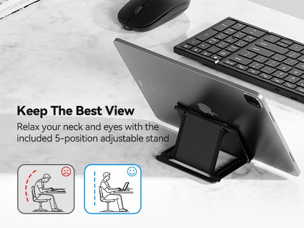 Foldable Bluetooth Keyboard and Mouse Combo