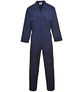 Portwest S999 Men's Euro Workwear Polycotton Coverall Boiler Suit Overall Navy, X-Large