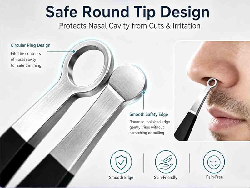 Safety Round Tip Design Nose Hair Trimmer