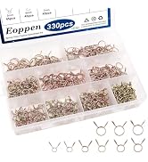 Eoppen 330pcs 5-13mm Spring Hose Clamps Small Hose Clamps Fuel Line Hose Water Pipe Air Tubing Sp...