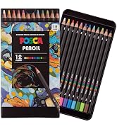 POSCA Colored Pencils, Soft Core, 12 Count, Ultra-Smooth, Rich Pigment, Vibrant Colors for Blend...