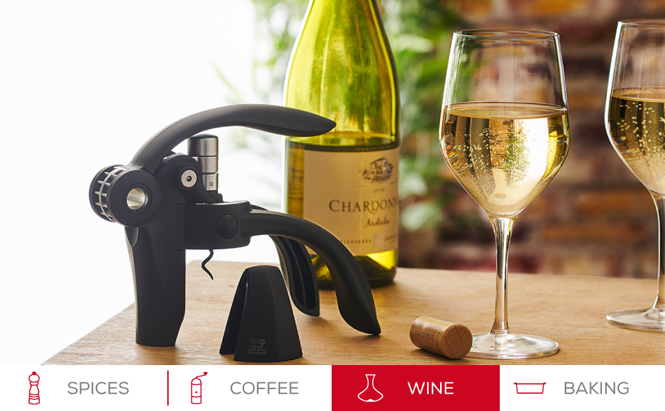Peugeot - Clavelin Sommelier’s Corkscrew - Black, 5.5 Inches