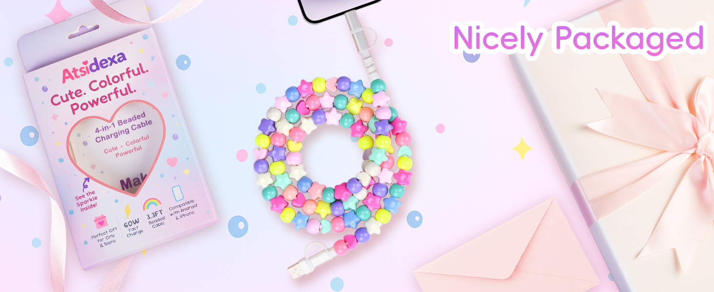 beaded charging cord