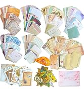 BLEDS 501Pcs Scrapbook Supplies, Journaling Supplies Kit 460 Sheets Thin Decorative Scrapbook Pap...