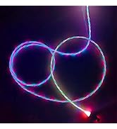 ULIKTO 3.3ft/1m USB Type C Cable LED Light Up USB A to Type C Charger Cord 7 Color RGB Gradual Ch...