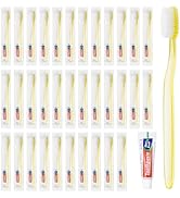 Disposable Toothbrush with Toothpaste Set Bulk, Individually Wrapped Soft Bristles Travel Size Me...