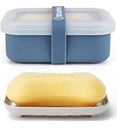 Compact Leakproof Travel Soap Case with Lid & Silicone Strap - Portable Draining Soap Bar Holder ...