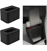 povtii 2PCS Car Seat Belt Buckle Holder, Silicone Auto Seatbelt Buckle Booster Makes Receptacle U...
