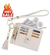 New Fashion Kingdom Wristlet Keychain Wallet for Women Slim Rfid Blocking Credit Card Holder Wris...