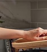 Sonder Los Angeles, Modern Bamboo Fiber (Black) Bread Box for Kitchen Countertop with Reversible ...