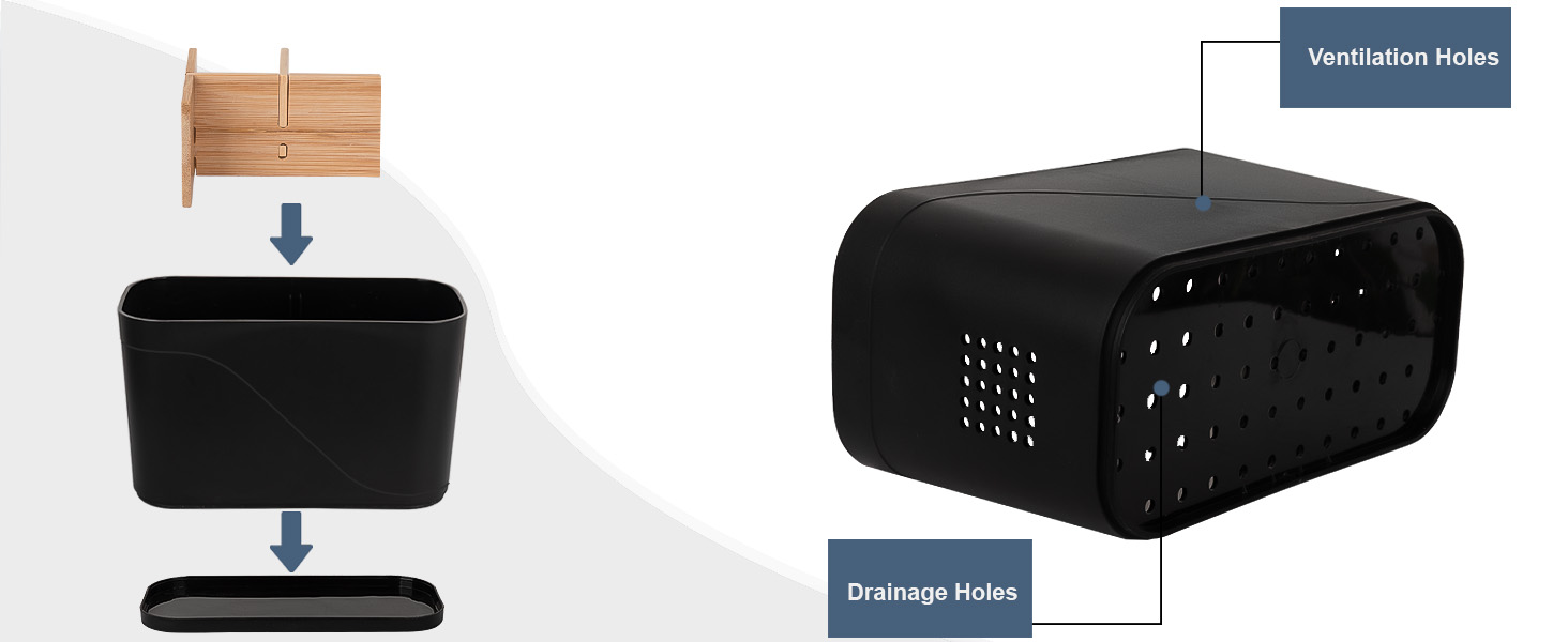 matte black toothbrush holder