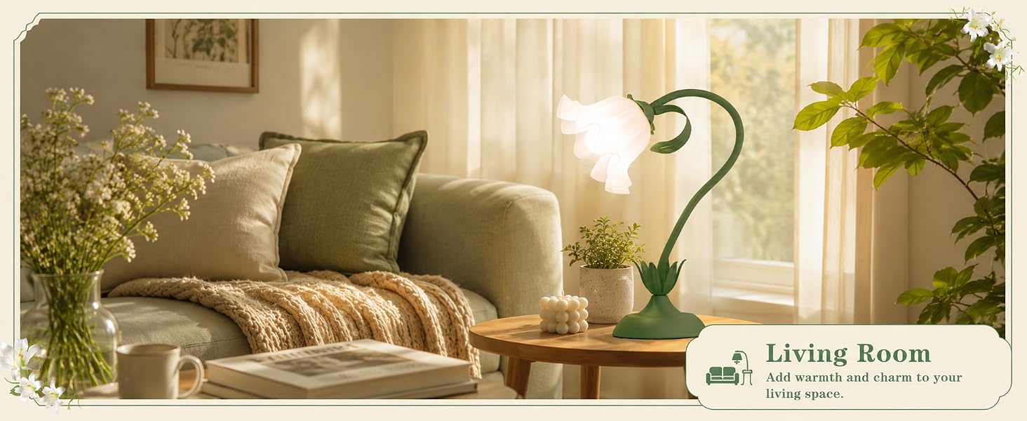 small lamp reading light table lamp for desk flower table lamp kawaii corner lamp green lamp
