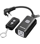 DEWENWILS Outdoor Remote Control Outlet, 15A Wireless Remote Control Switch, 100FT Control Range ...