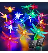 OZS 2-PK 40LED 50FT Dragonfly Solar Garden Lights Outdoor, Multicolor | 8 Modes, Waterproof Solar...