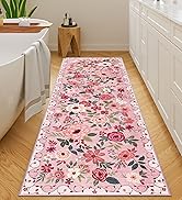 DUKINO 2x6 Kitchen Runner Rug for Hallway, Washable Runner Rug with Non Slip Backing, Low Pile So...