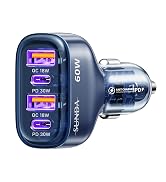 SUNDA 60W USB C Fast Car Charger