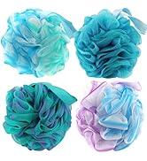 Chuya Bath Sponges Loofahs 70 Grams Large Size,4 Pack Shower Sponge Exfoliating Cleaning Bath Loo...
