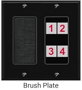Brush plate custom audio video wall plate