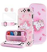 HYPERCASE Cute Carrying Case for Nintendo Switch OLED, with Pink Switch Travel Bag of Hello Kitty...