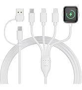4 in 2 Multi Charging Cable for Apple Watch Charger,USB C Cable Universal Travel Charger with L/T...