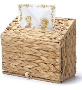 Water Hyacinth Hand Towel Box Cover Compatible with Kleenex Disposable Paper Hand Towels, Woven W...